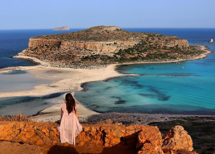 One day Cruise Tour to Gramvousa & Exotic Blue Lagoon of Balos in Crete Lake (swim in crystal waters)