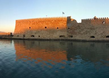 Arriving by cruise ship at Crete, Heraklion port