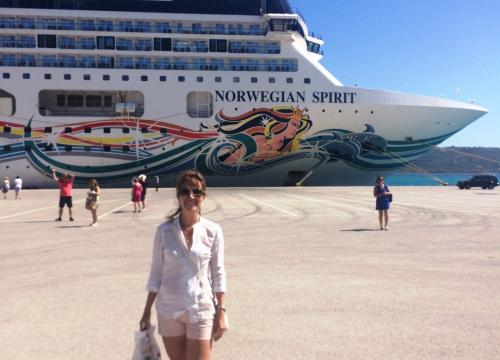 Arriving by cruise ship at Crete, Heraklion port