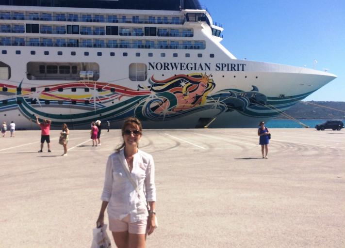 Arriving by cruise ship at Crete, Heraklion port