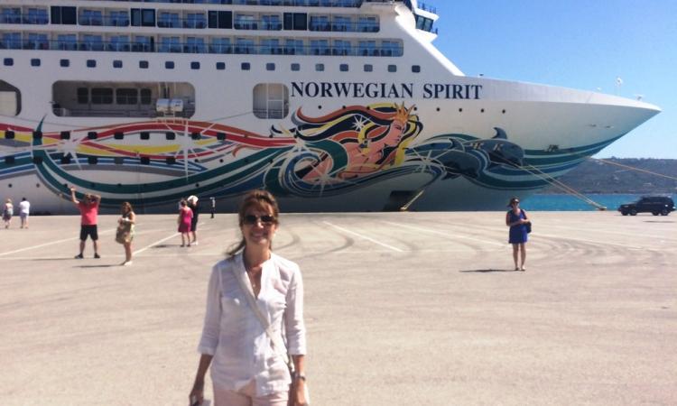 Arriving by cruise ship at Crete, Heraklion port